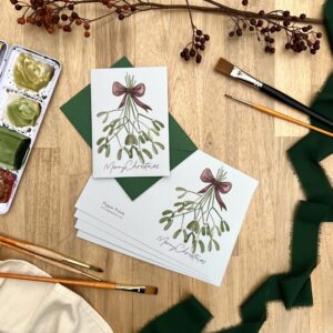 Mistletoe Merry Christmas Card Pack of 5