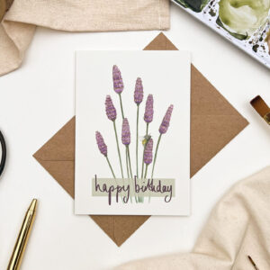 Lavender Happy Birthday Card