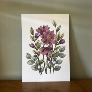 Purple Bouquet Print