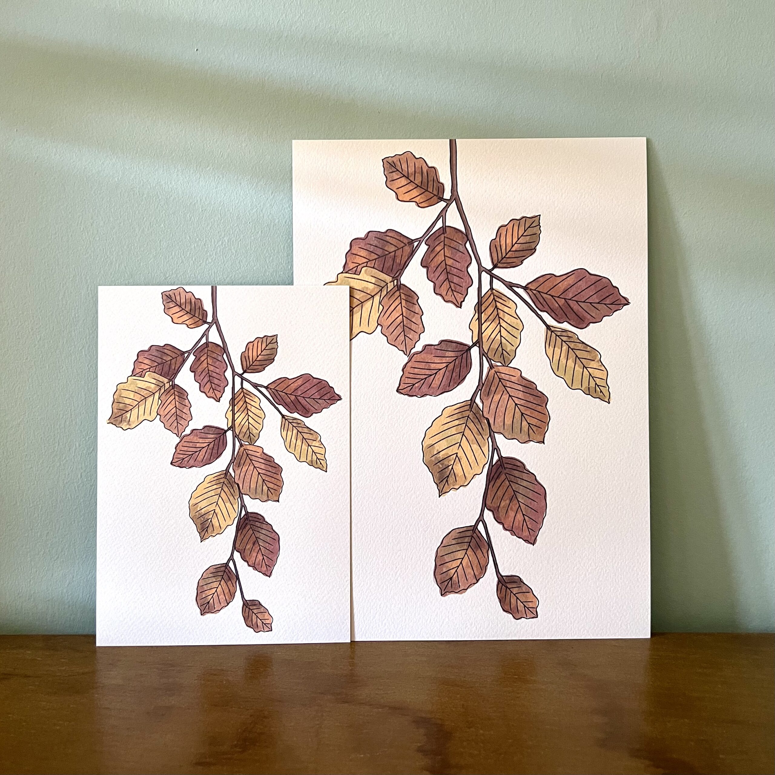 Autumn Leaves Mini Art Print - Image 2