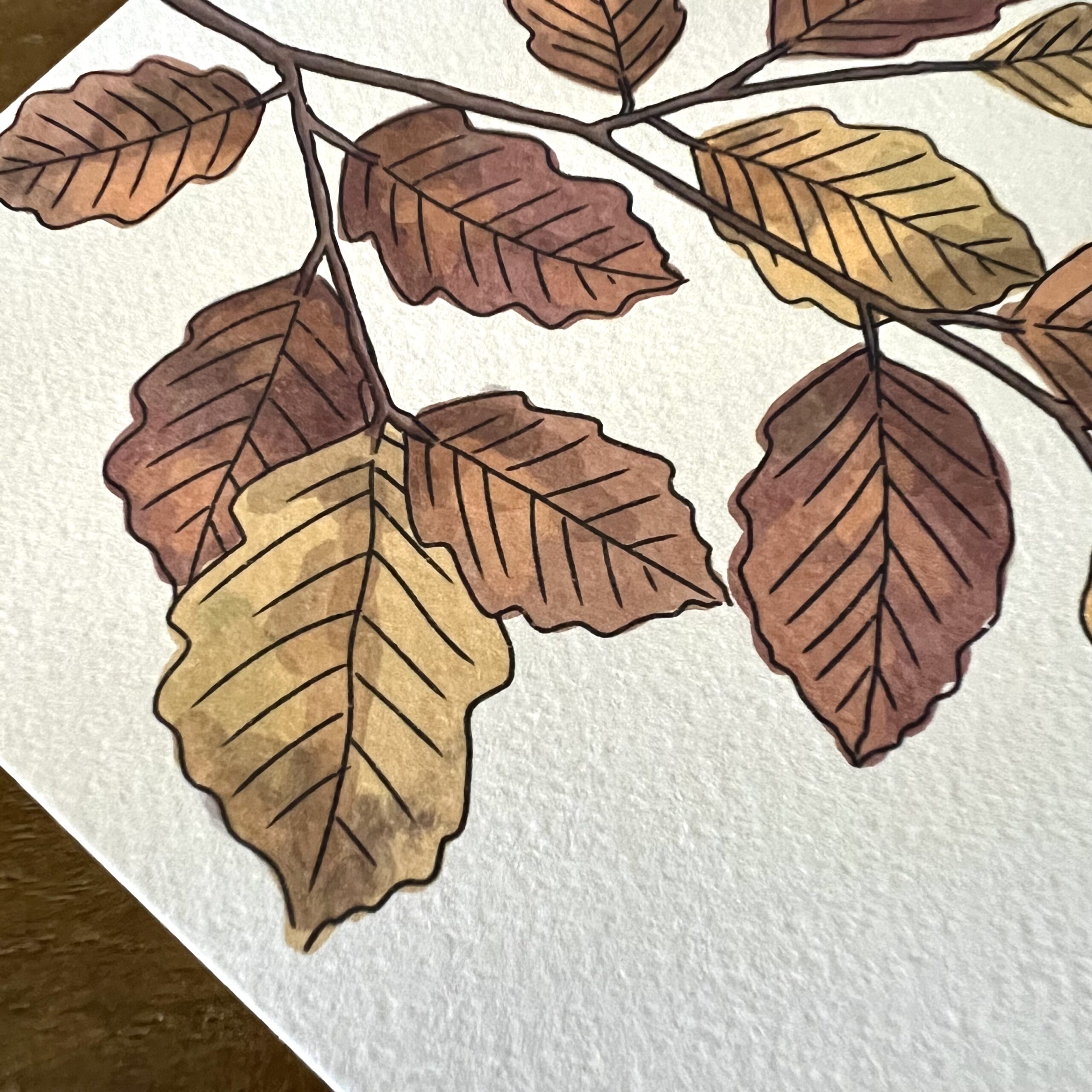 Autumn Leaves Mini Art Print - Image 3