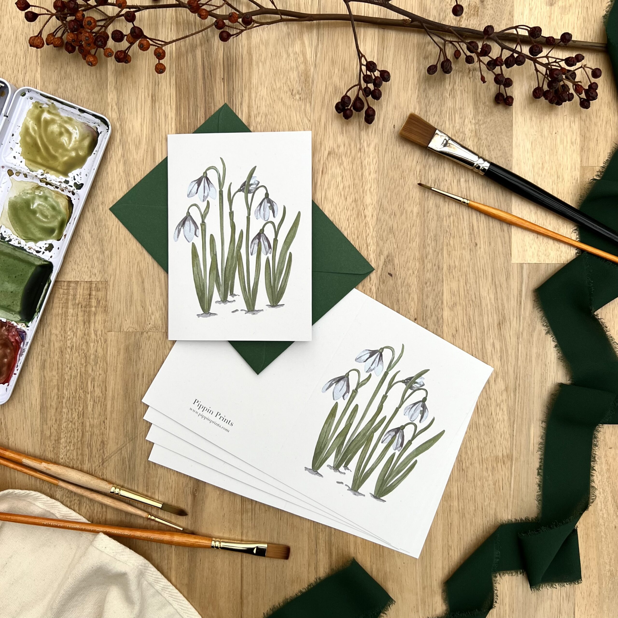 Snowdrops Christmas Card Pack of 5
