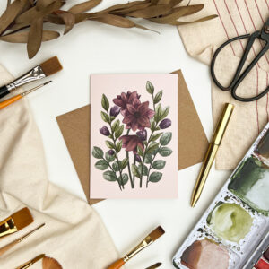 Purple Bouquet Greeting Card